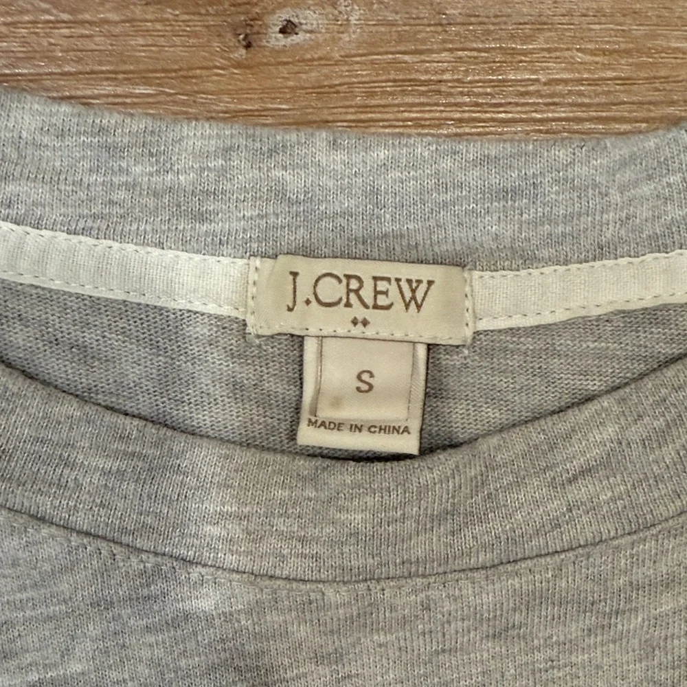 J. Crew Gray Mini Dress with White Stripes - Picture 2 of 7